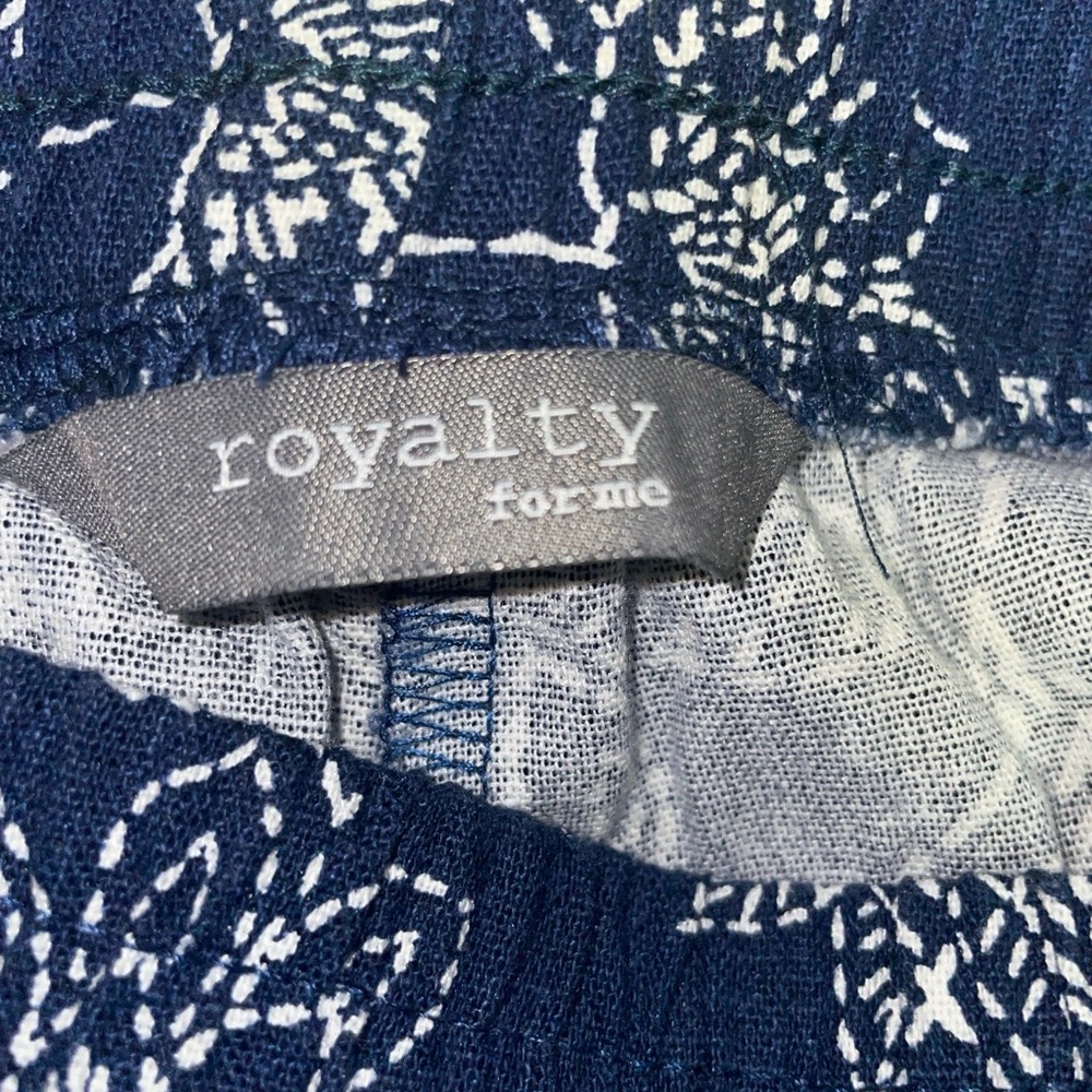 Royalty For Me Women’s Wide Legged Cropped Pants Boho, Beach, Size XL 24.5X38 - Picture 4 of 7